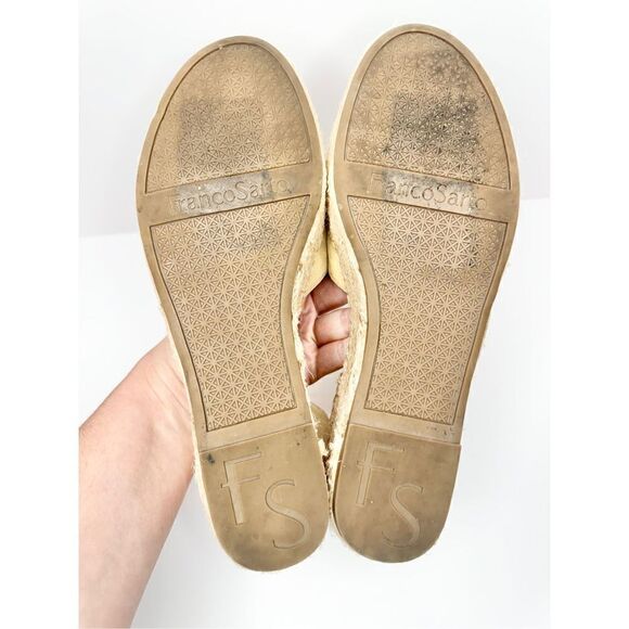 Franco Sarto Sandals Women’s Espadrilles Size 9 in‎ Sand Open Toe Wedges - Picture 10 of 10